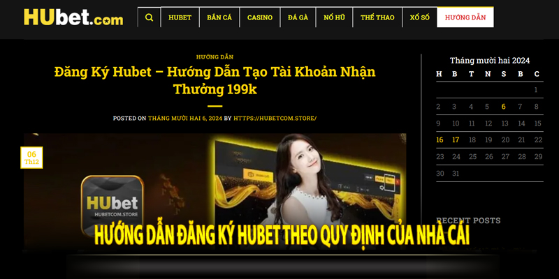 Hướng dẫn đăng ký Hubet theo quy định của nhà cái